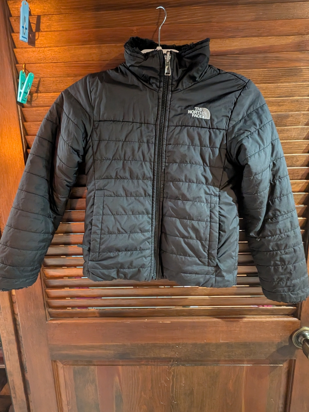 The North Face Kids Reversible Black Quilted Puffer Jacket